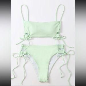 Mint green swim suit